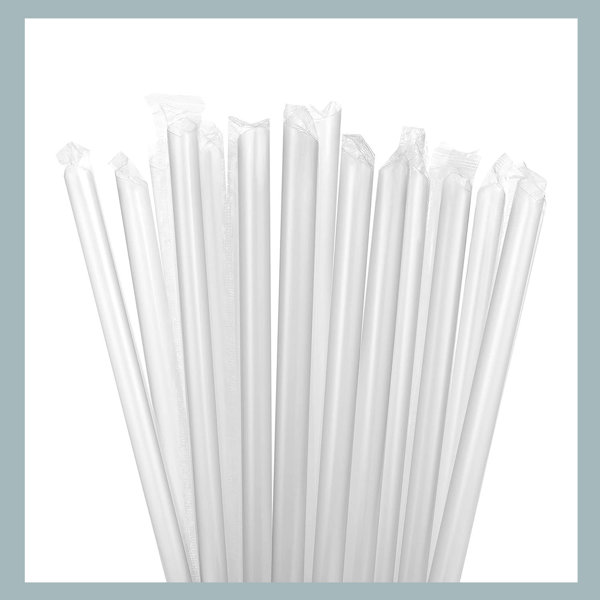 JRBEY 400 PcsBoba Straws Jumbo Smoothie Straws,Individually Wrapped